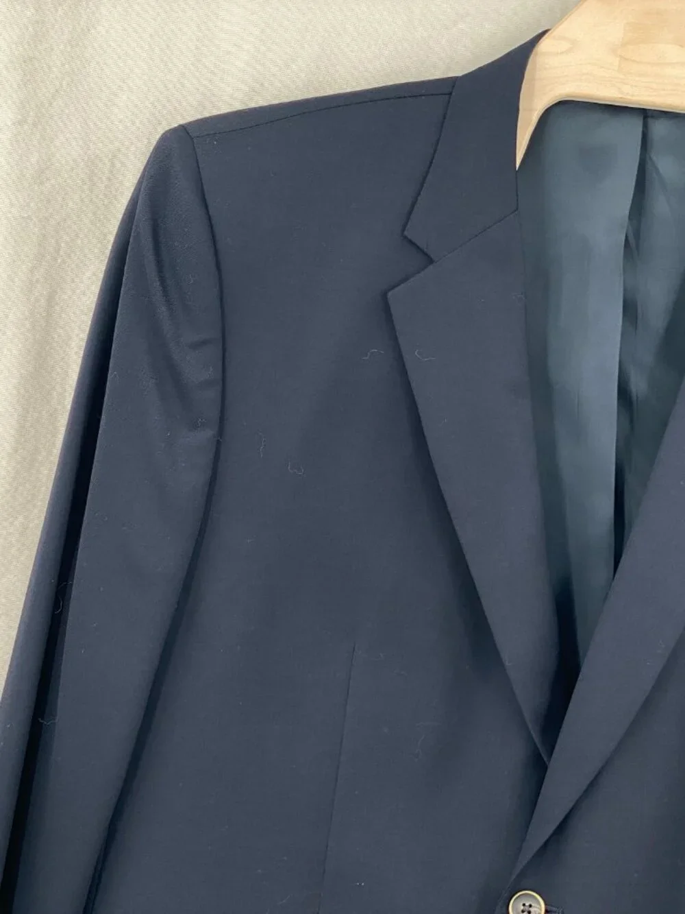Joseph & Feiss Gold Classic Fit Navy Blue Blazer Size 52R 100% Wool 2 Button